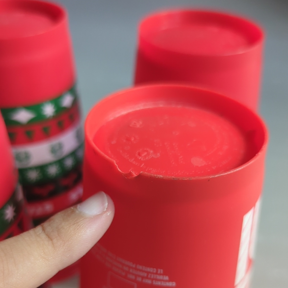 Starbucks Hot To Go Cups (4) Christmas‎ Holiday Red 20oz image 4